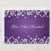 パーティの招待状エレガントウィンタースパープル 招待状 (裏面)