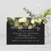 パーティの招待状エレガント金ゴールドの輝く灯 招待状 (スタンド正面)