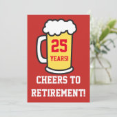 パーティの招待状カスタムな年の退職ビール 招待状 (スタンド正面)