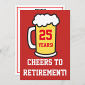 パーティの招待状カスタムな年の退職ビール 招待状 (正面/裏面)