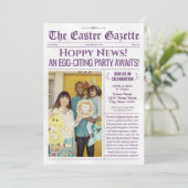 パーティの招待状カスタムイースター新聞写真 招待状 (スタンド正面)