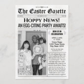 パーティの招待状カスタムイースター新聞写真 招待状 (正面)