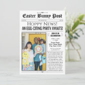 パーティの招待状カスタムイースター新聞写真 招待状 (スタンド正面)