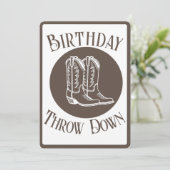 パーティの招待状カスタム – カントリーロデオ誕生日 招待状 (スタンド正面)