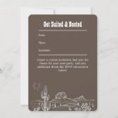 パーティの招待状カスタム – カントリーロデオ誕生日 招待状 (裏面)