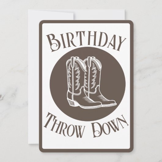 パーティの招待状カスタム – カントリーロデオ誕生日 招待状 (正面)