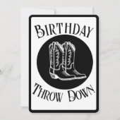 パーティの招待状カスタム – カントリーロデオ誕生日 招待状 (正面)