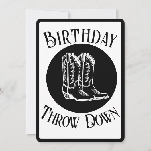 パーティの招待状カスタム – カントリーロデオ誕生日 招待状 (正面)