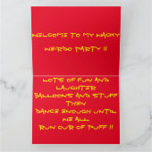 パーティの招待状カードおもしろいメッセージの混色 カード (内部)