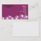 パーティの招待状カード 名刺 (正面/裏面)