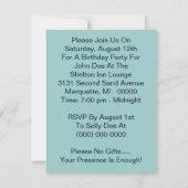 パーティの招待状ズナイトインシティスケープスカイライン 招待状 (裏面)