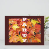 パーティの招待状ズ紅葉ズフットボールハロウィーン 招待状 (スタンド正面)