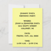 パーティの招待状ピエロ～簡単カスタマイズ～! 招待状 (裏面)