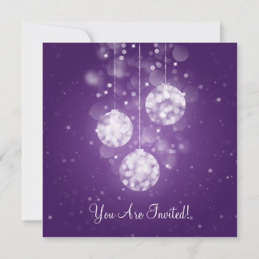 パーティの招待状ボエレガントーブルスパープル 招待状 (裏面)