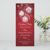 パーティの招待状ボエレガントーブルレッド 招待状 (スタンド正面)