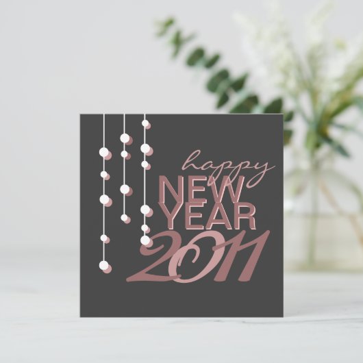 パーティの招待状モダンな大晦日の 招待状 (スタンド正面)