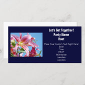 パーティの招待状ユリ花が集まろう (正面/裏面)