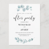 パーティの招待状後の水彩緑化 ポストカード (正面)