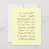 パーティの招待状歌唱パビクトリアンーラーキャット 招待状 (裏面)