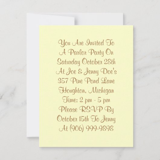 パーティの招待状歌唱パビクトリアンーラーキャット 招待状 (裏面)