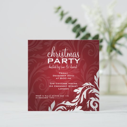 パーティの招待状渦巻形のの飾り 招待状 (スタンド正面)