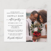 パーティの招待状結婚後ずっと幸せに撮った写真 インビテーションポストカード (正面)