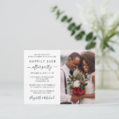 パーティの招待状結婚後ずっと幸せに撮った写真 インビテーションポストカード (スタンド正面)