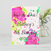 パーティの招待状絵画、アート・パーティー セーブザデート (スタンド正面)