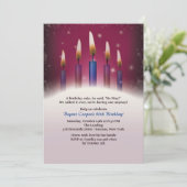 パーティの招待状蝋燭の誕生日の 招待状 (スタンド正面)