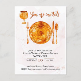 パーティの招待状金ゴールドマジカルディッシュ ポストカード