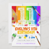 パーティの招待状、アー絵画ト·バースデー·パーティー- 11 招待状 (正面)