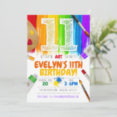 パーティの招待状、アー絵画ト·バースデー·パーティー- 11 招待状 (スタンド正面)