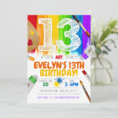 パーティの招待状、アー絵画ト·バースデー·パーティー- 13 招待状 (スタンド正面)