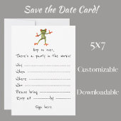 パーティの招待状：カエル招待状だ！ セーブザデート