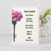 パーティの招待状 – カーネーションデザイン 招待状 (スタンド正面)