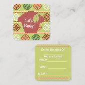 パーティの招待状 ノートカード (正面/裏面)