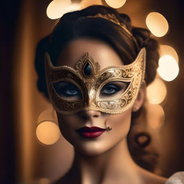 パーティの招待状 – マルディグラステーマ 招待状