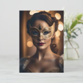 パーティの招待状 – マルディグラスデザイン 招待状 (スタンド正面)