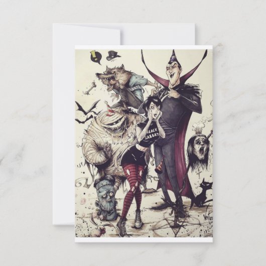 パーティの招待状 出欠カード (正面)