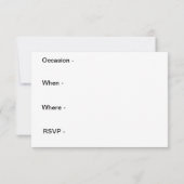 パーティの招待状 出欠カード (裏面)