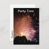 パーティの招待状 出欠カード (正面/裏面)