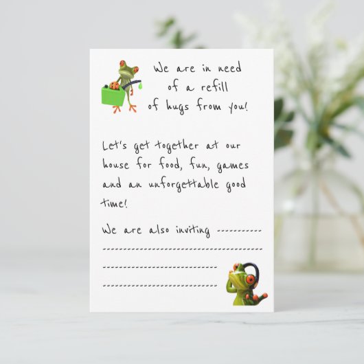パーティの招待状「我々はあなたからのより多くのハグが必要だ!」 セーブザデート (スタンド正面)
