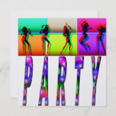 パーティの招待状 招待状 (正面/裏面)