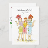 パーティの招待状 招待状 (正面/裏面)