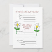 パーティの招待状 招待状 (裏面)