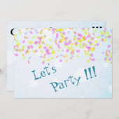 パーティの招待状 招待状 (正面/裏面)