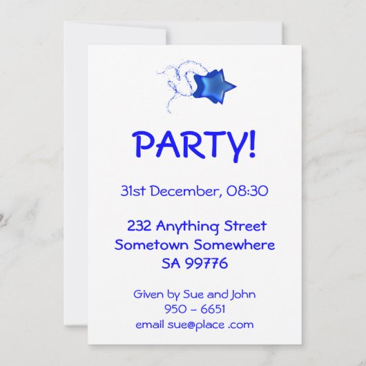 パーティの招待状 招待状 (裏面)