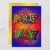 パーティの招待状 招待状 (正面/裏面)