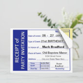 パーティの招待状 – 領収書数々の- – 目的 招待状 (スタンド正面)