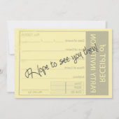 パーティの招待状 – 領収書数々の- – 目的 招待状 (裏面)